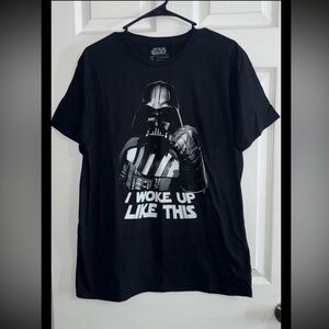Star Wars VFifthSun Graphic T-Shirt I Woke Up Like This Black Unisex XL